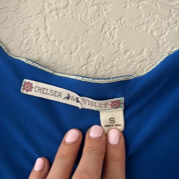 Chelsea & Violet Crocheted Multicolor Mini Dress. Size S. Sleeveless. Y2K - Picture 2 of 11